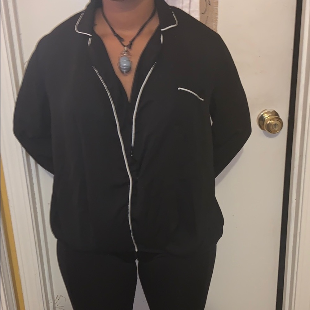Chiffon button top